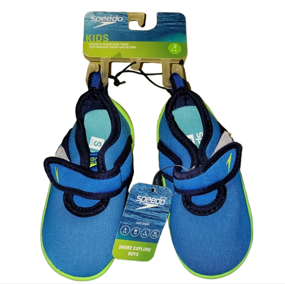 Speedo Toddler Solid Shore Explorer Water Shoe - Blue 5-6